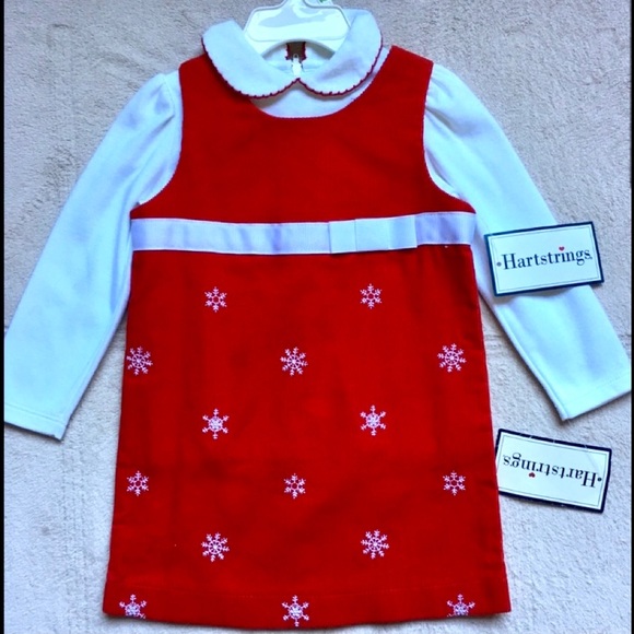 Heartstrings Toddler Girls Dresses, Size 18 Months, Christmas, Long Sleeves, NEW - Picture 2 of 8